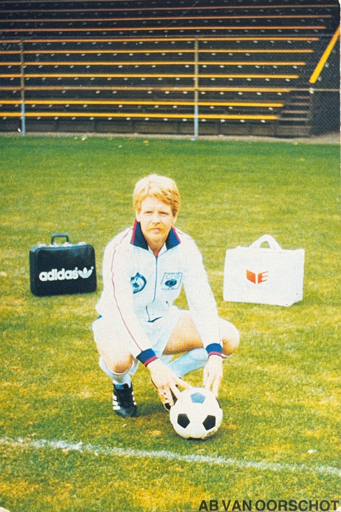 Spelerskaart Ab van Oorschot - Telstar Velsen - 1980/1981, Verzenden, Gebruikt, Ajax, Spelerskaart