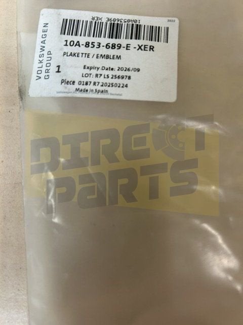 Volkswagen ID.3/ ID.4/ID.5 (10/20-) Voorscherm Embleem Origi, -, Volkswagen, -, Nieuw