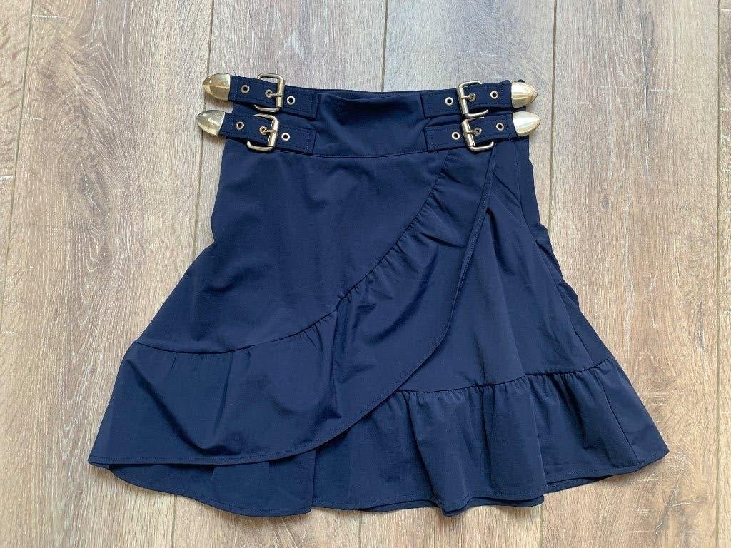 Nikkie korte rok blauw 34 = XS, Kleding | Dames, Rokken, Zo goed als nieuw, Maat 34 (XS) of kleiner, Blauw, Boven de knie, Verzenden