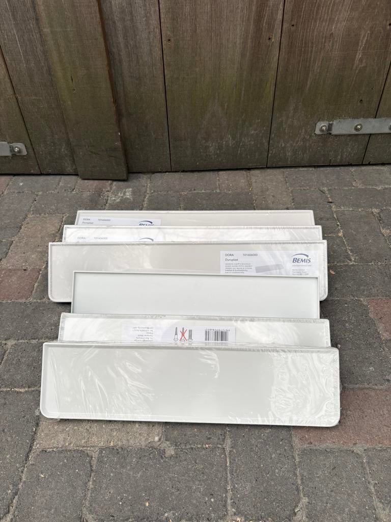 Nieuwe planchet 50x12cm/60x12 kunststof wit, P, Wit, P, P
