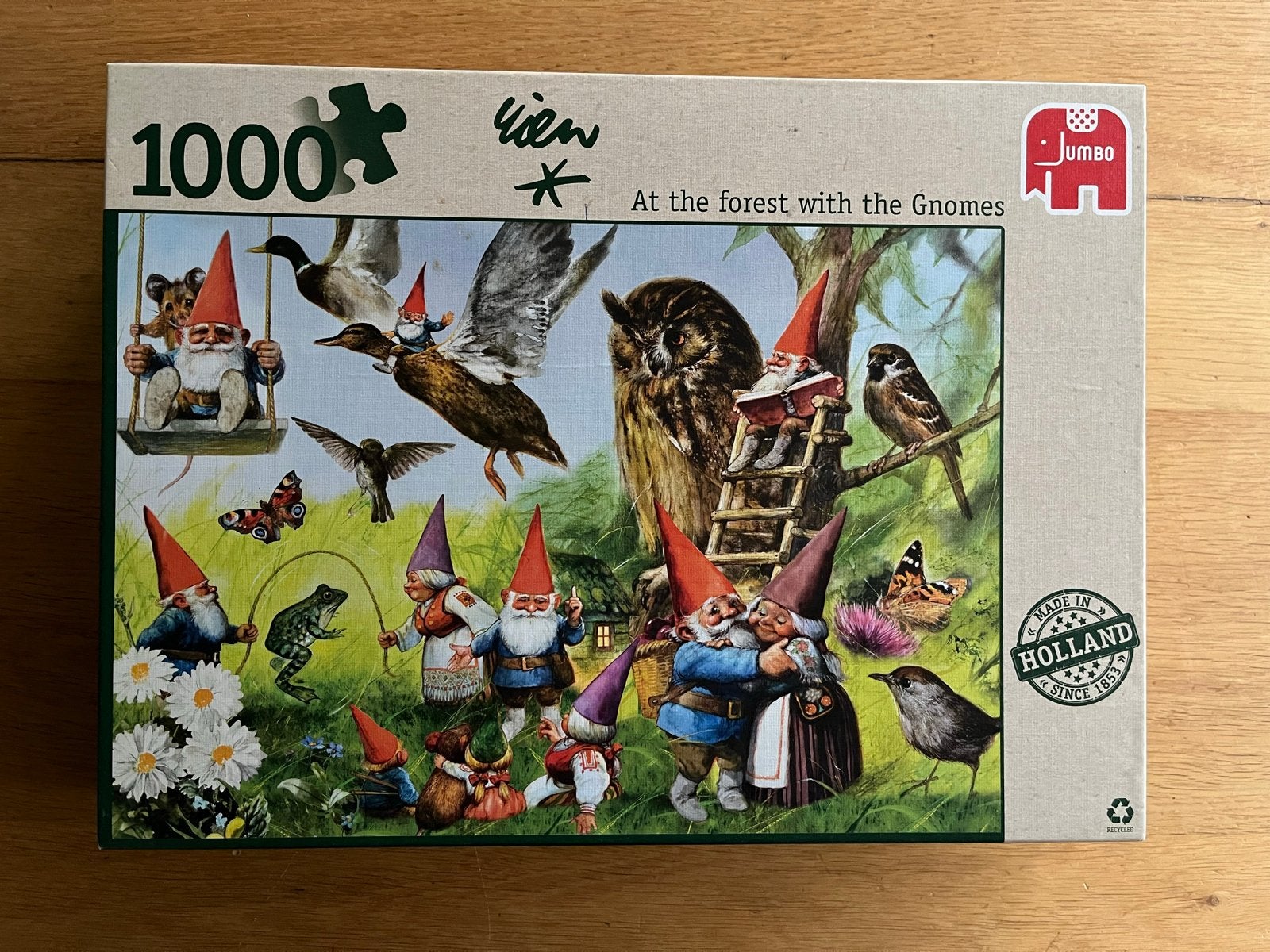 Jumbo Legpuzzel 1000 stukjes: rien poortvliet, Ophalen of Verzenden, 500 t/m 1500 stukjes, Zo goed als nieuw, Legpuzzel