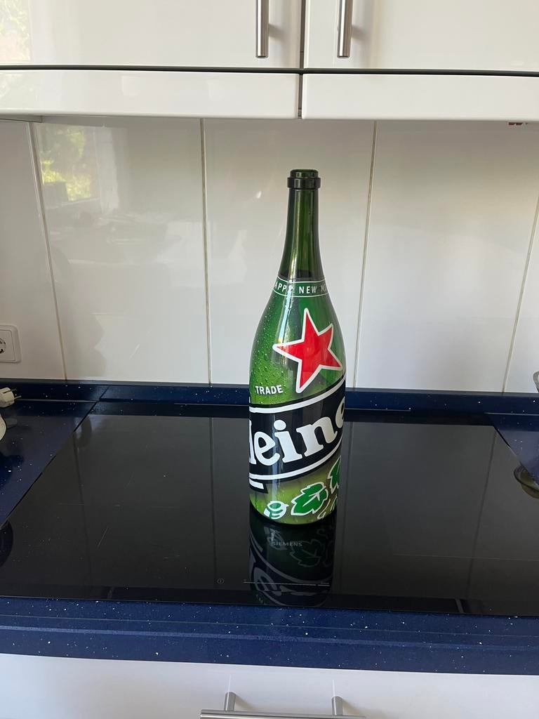 Verzamelitem 3 liter lege grote heineken  bierfles, Verzamelen, Biermerken, Ophalen of Verzenden, Zo goed als nieuw, Flesje(s)