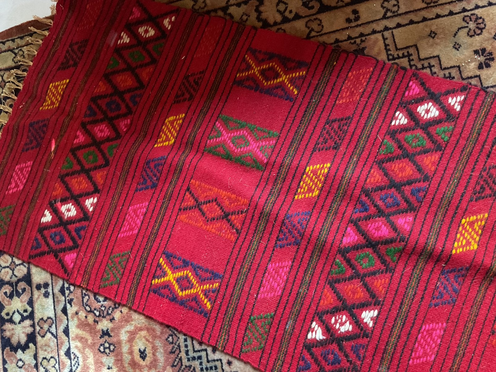 Vintage Marrokaanse kelim (Hanbel), Ophalen, 200 cm of meer, 50 tot 100 cm, Zo goed als nieuw