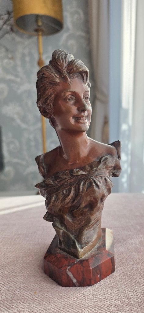 Brons beeld Georges Van der Straeten, Ophalen of Verzenden, Brons