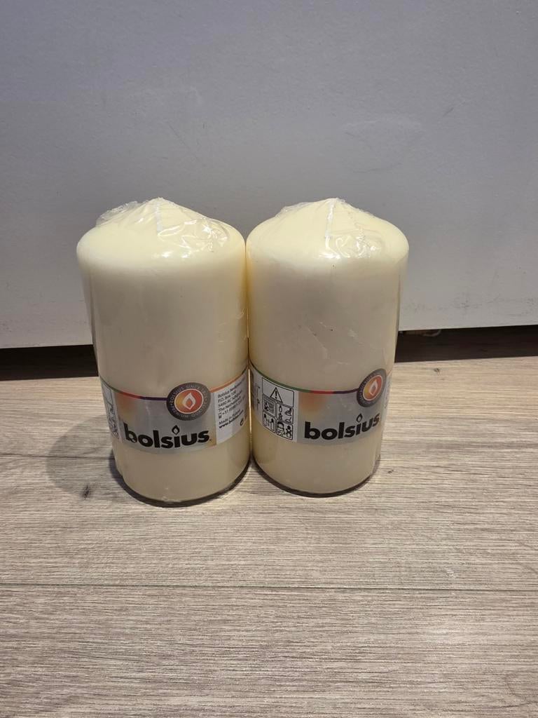 Nieuwe Bolsius kaarsen - 2 stuks, Ophalen, Overige materialen, Nieuw, Crème