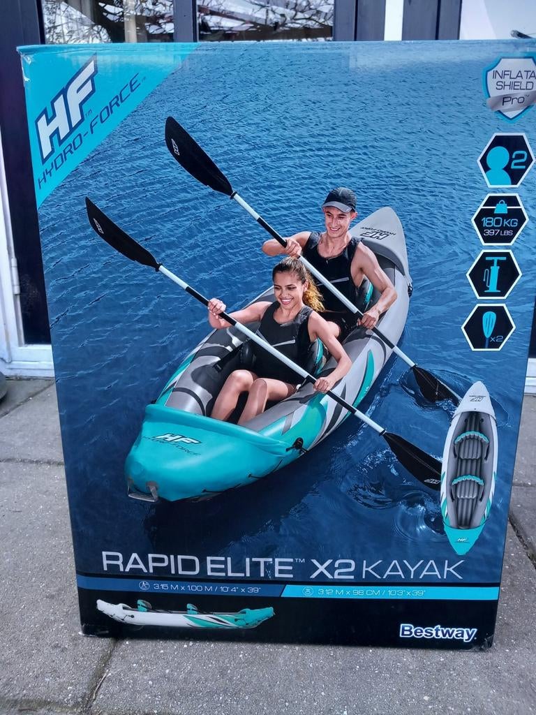 Bestway Rapid Elite Kayak 2 persoons, Watersport en Boten, Ophalen, Kajak, Twee personen, Gebruikt