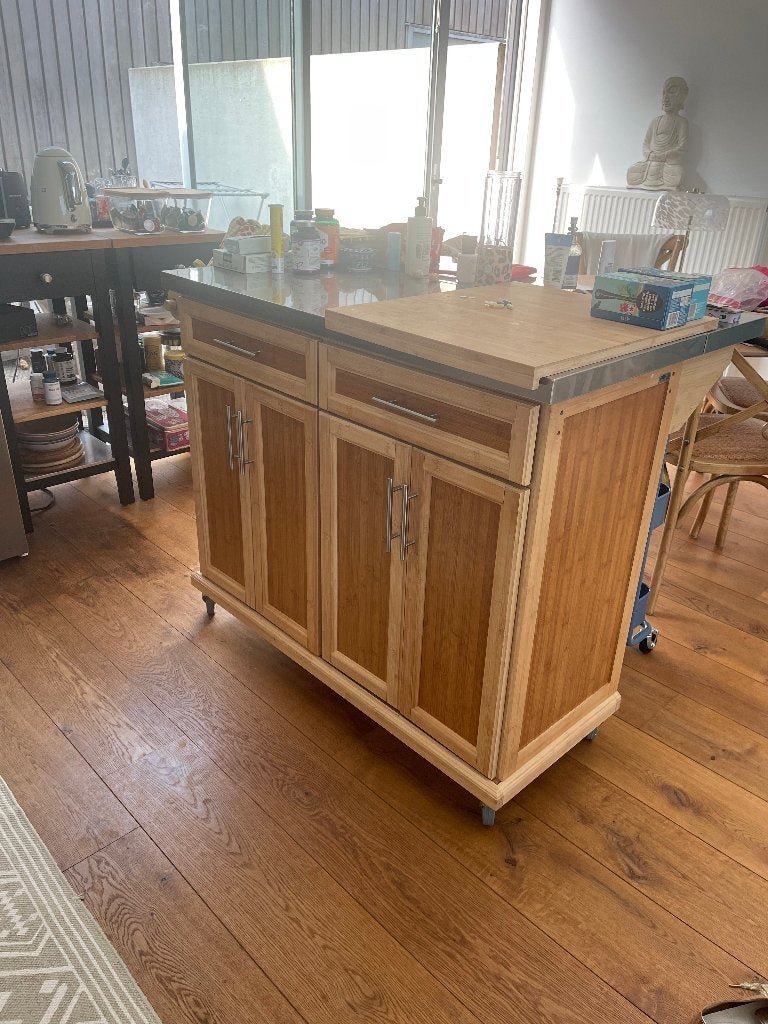 Keukeneiland zgan, Huis en Inrichting, Keuken | Keukenelementen, Ophalen, 100 tot 150 cm, Beige, Zo goed als nieuw