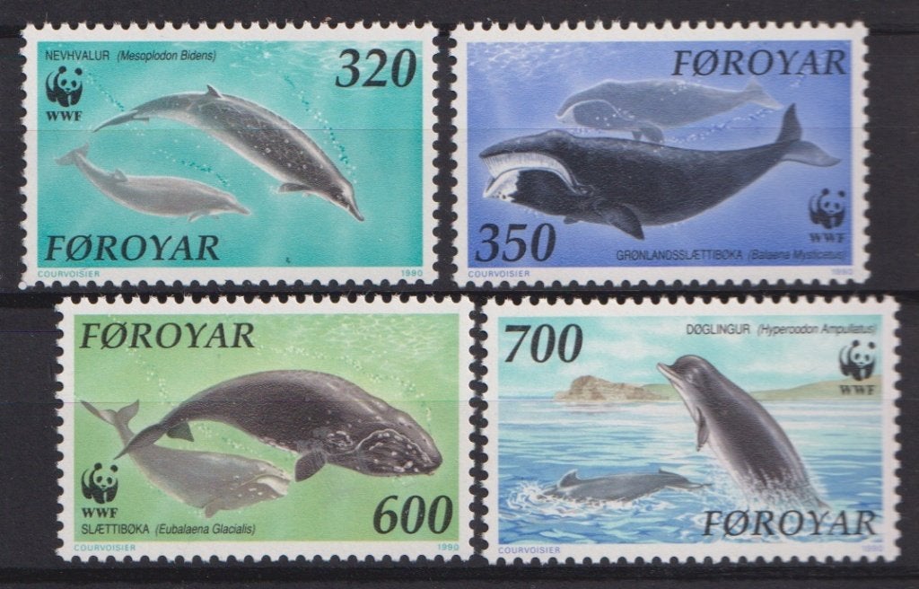 Faeröer 1990 Dolfijnen Wal vissen, Postzegels en Munten, Verzenden, Postfris, Dier of Natuur