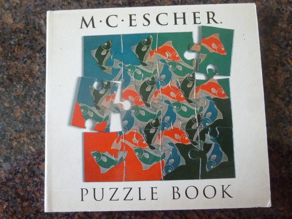 spelboek met puzzels ontworpen door Escher, 4 puzzels, Verzenden, Gelezen, Overige onderwerpen
