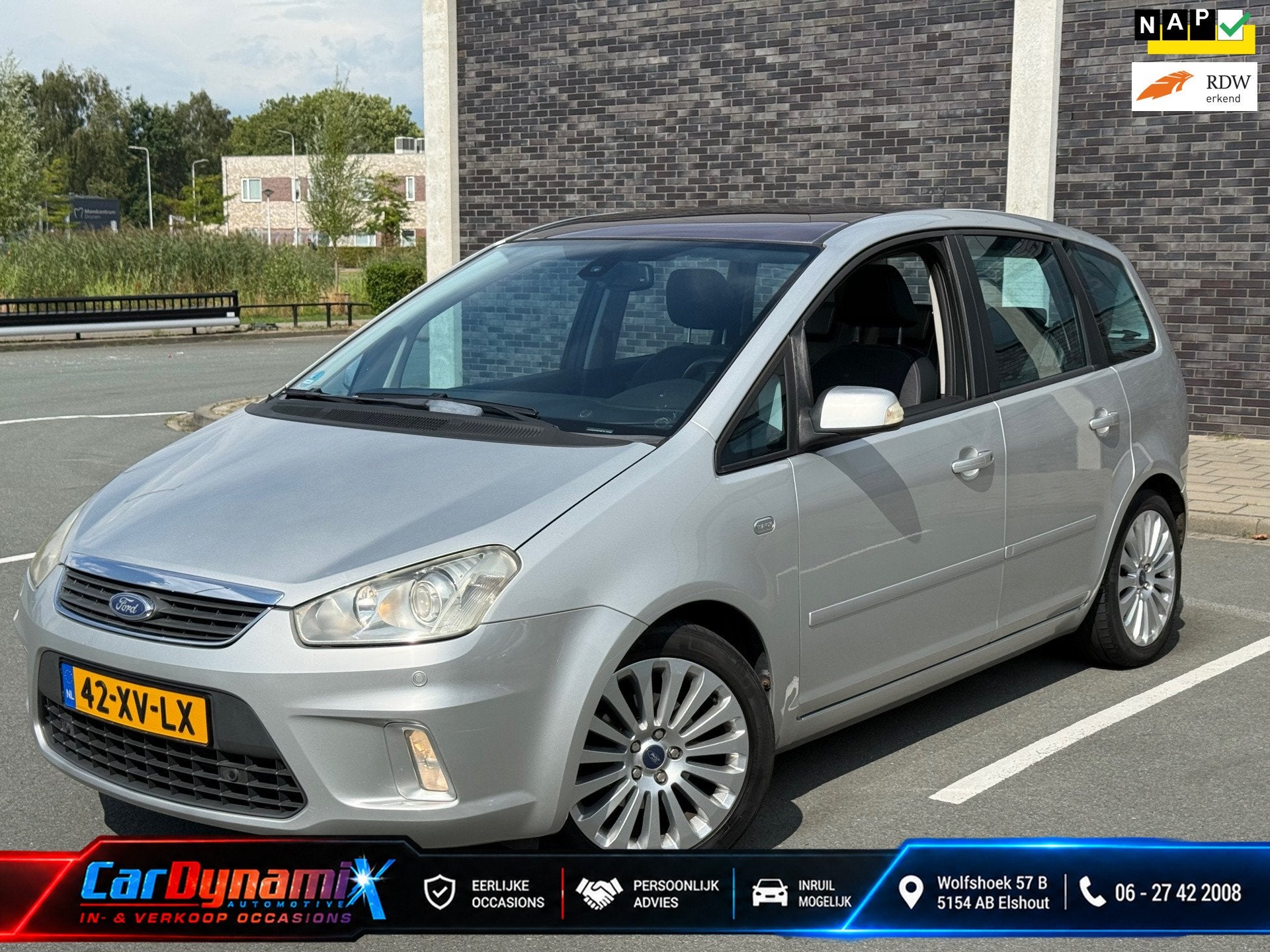 Ford C-Max 1.8-16V Titanium | Panoramadak | PDC | LMV | Rijd, Voorwielaandrijving, 125 pk, Gebruikt, 4 cilinders