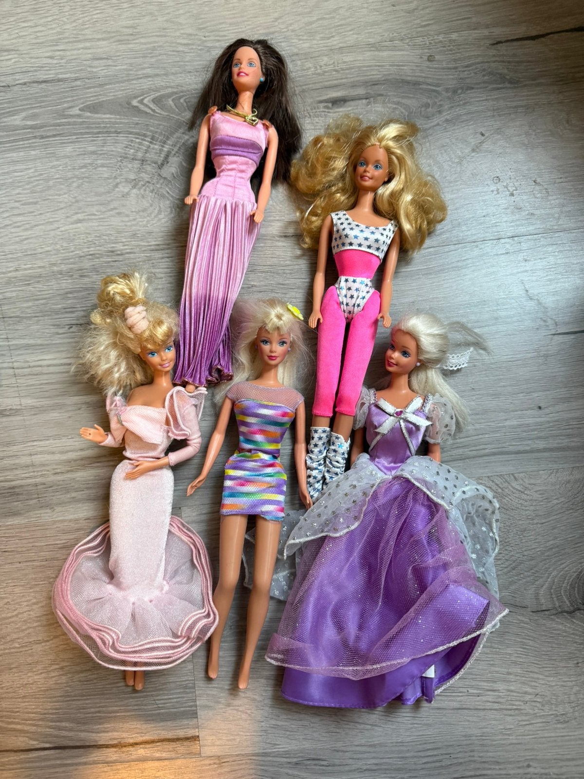 Set van vijf vintage Barbie poppen, Ophalen of Verzenden, Zo goed als nieuw, Barbie