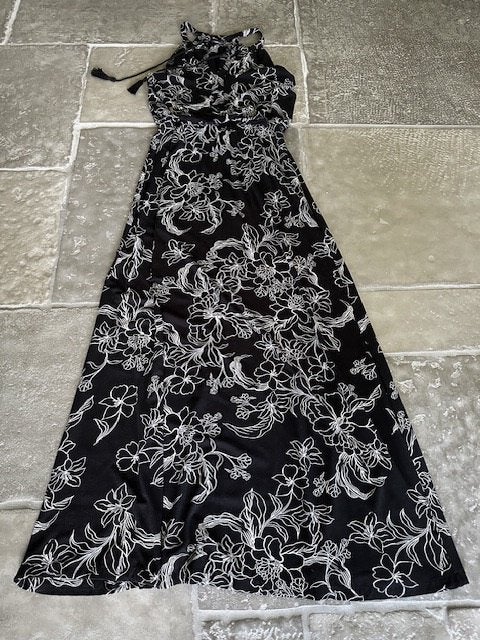 Chique Rachel Zoe maxi jurk dress halter zwart Maat S Nieuw, Zwart, Nieuw, Ophalen of Verzenden, Rachel Zoe