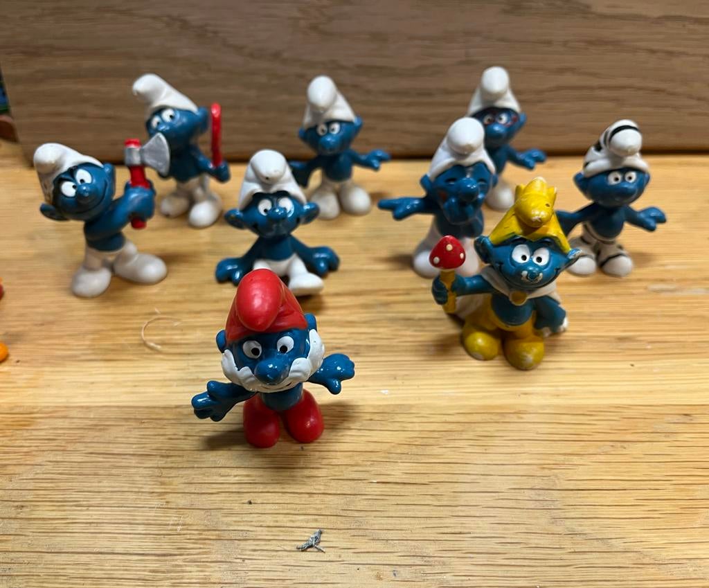 Smurfen familie en Gargamel figuren - Vintage Collectie, Ophalen of Verzenden, Gebruikt