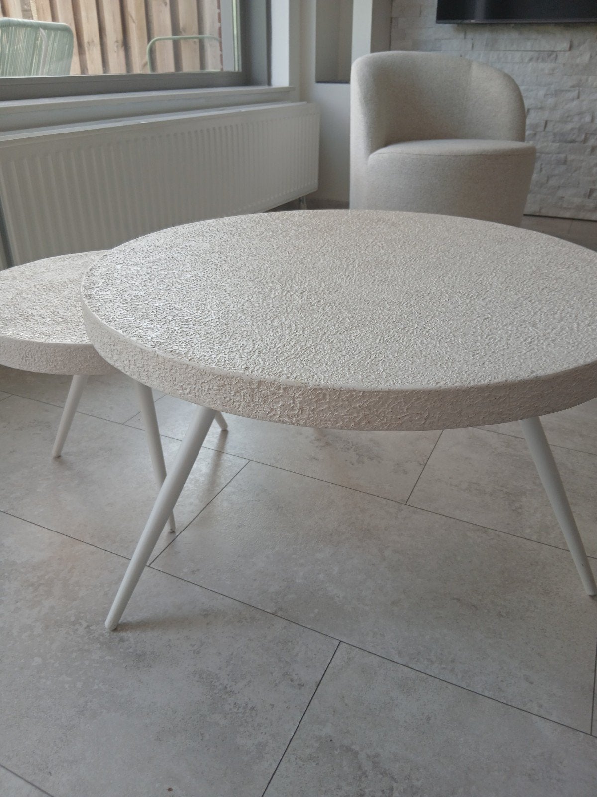 Salontafel zo goed als nieuw, Overige materialen, Minder dan 50 cm, 50 tot 100 cm, Rond
