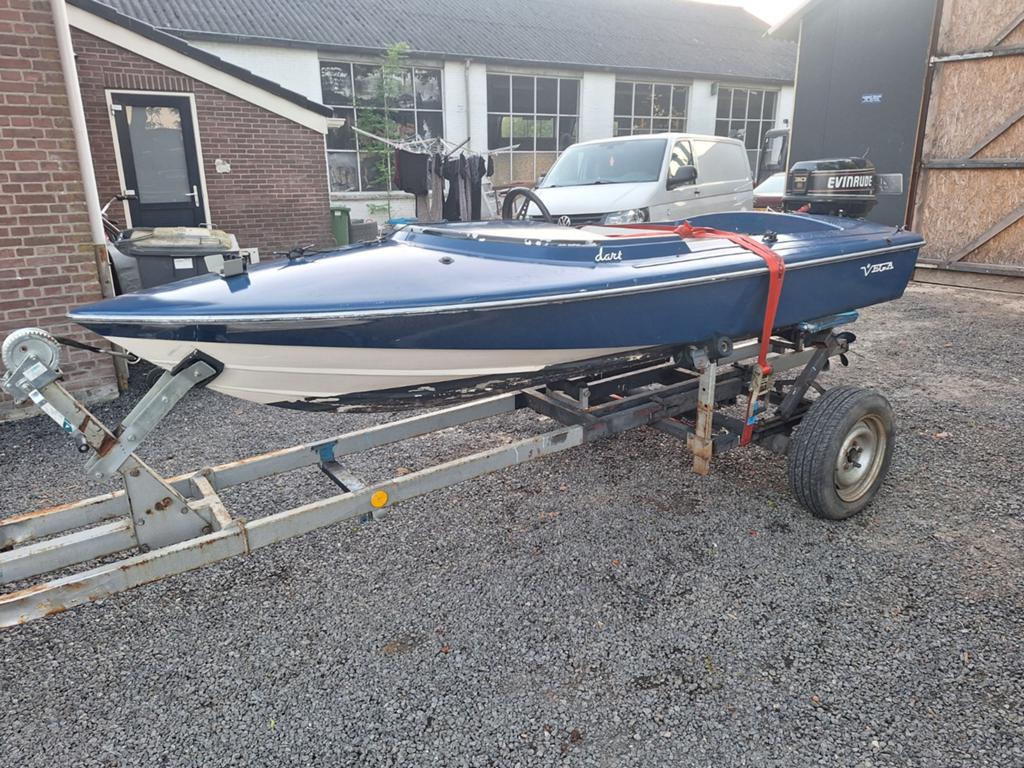 Vega bootje met 30 pk Evinrude buitenboordmotor, Watersport en Boten, Overige merken, Gebruikt, Ophalen of Verzenden, Minder dan 70 pk