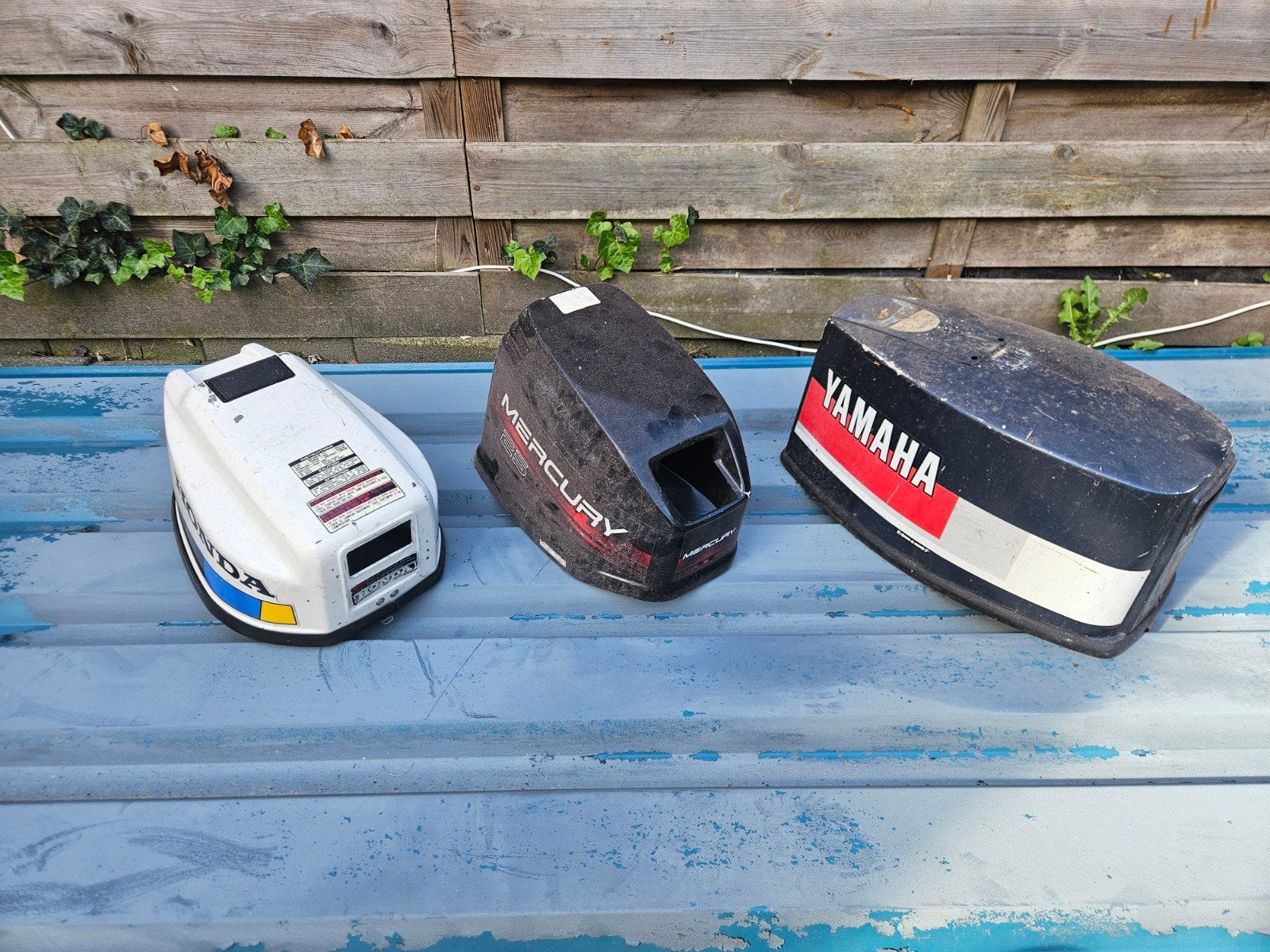 Buitenboordmotor kappen: Honda, Mercury, Yamaha, Watersport en Boten, Ophalen of Verzenden, Gebruikt, Motor en Techniek, Motorboot