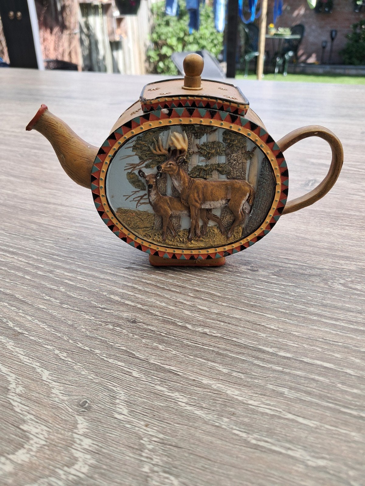 Decoratieve theepot met hertenmotief, Ophalen of Verzenden