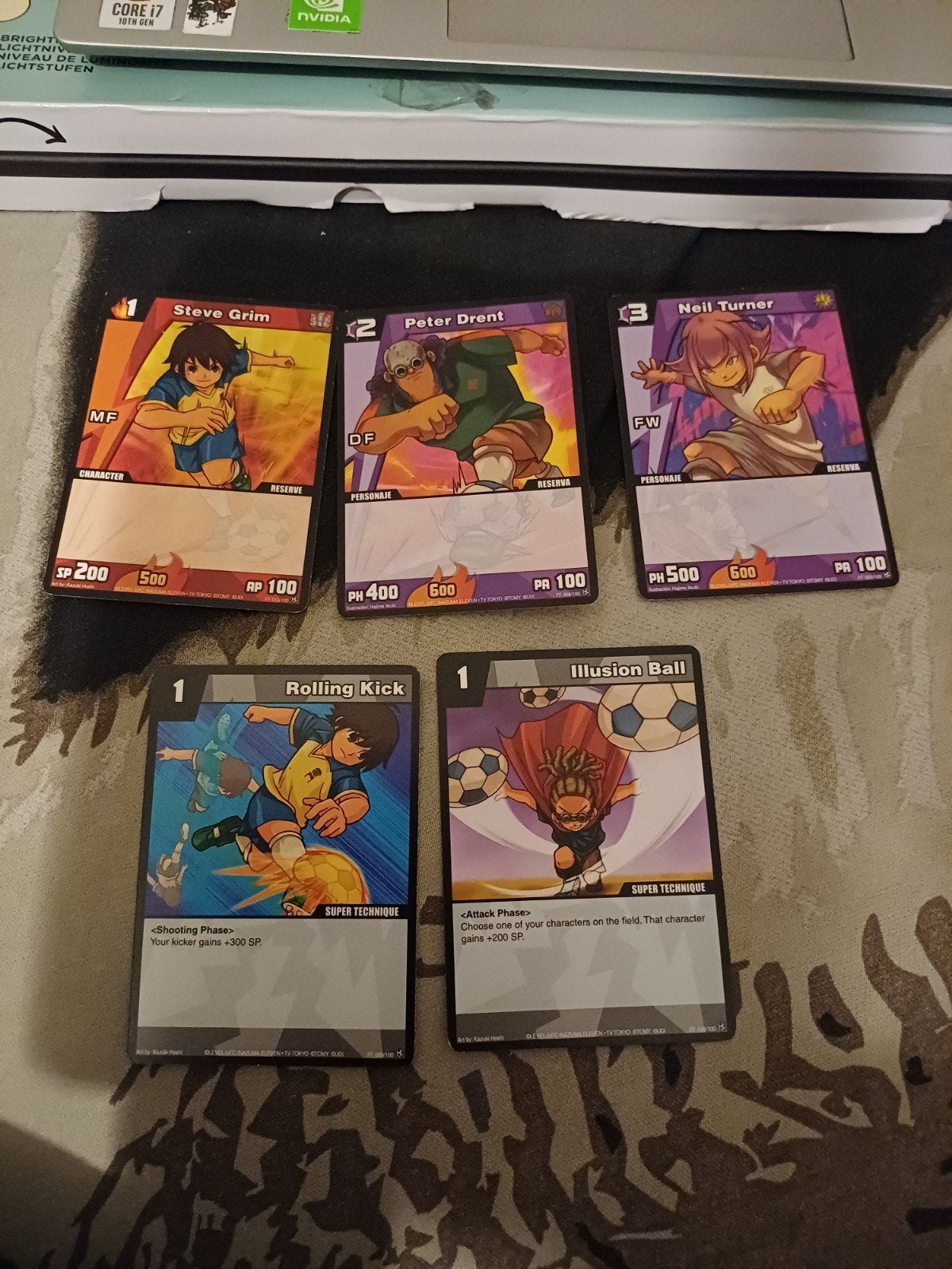 Inazuma Eleven Trading Cards Set FF, Ophalen of Verzenden, Zo goed als nieuw, Meerdere kaarten