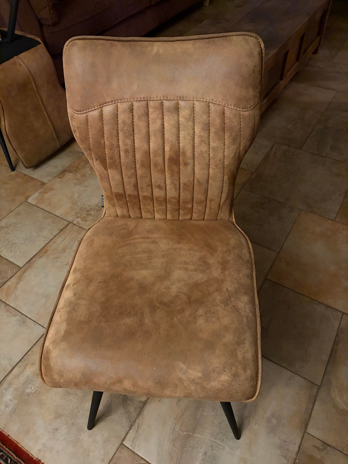 Sky eetkamerstoelen 6 stuks - Cognac (Zo goed als nieuw), Ophalen, Bruin, Zo goed als nieuw, Stof
