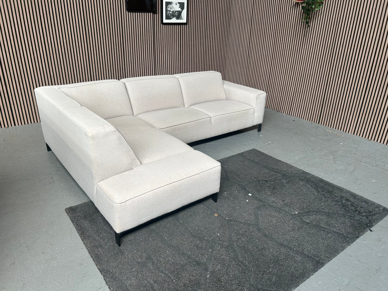 GRATIS LEVERING Loods5 Hoekbank Grijs 270X193 GEREINIGD, 250 tot 300 cm, Loungebank, Hoekbank, Ophalen of Verzenden