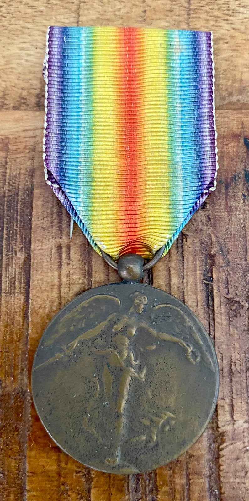 Belgische Overwinningsmedaille 1914-1918, Verzamelen, Verzenden, Landmacht, Overige gebieden, Lintje, Medaille of Wings