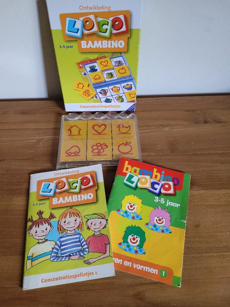Loco Bambino Concentratie. Doos+2 boekjes. 3-5Jr, Ophalen of Verzenden, Gebruikt, Taal en Lezen