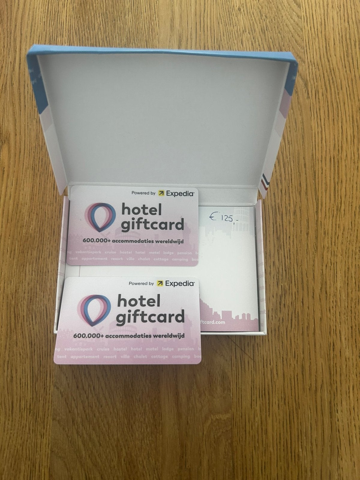 Hotel giftcard, Tickets en Kaartjes, Twee personen, Cadeaubon