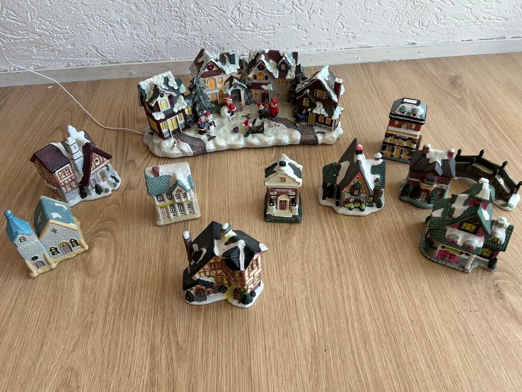 Kerst dorp verlicht., Ophalen, Gebruikt