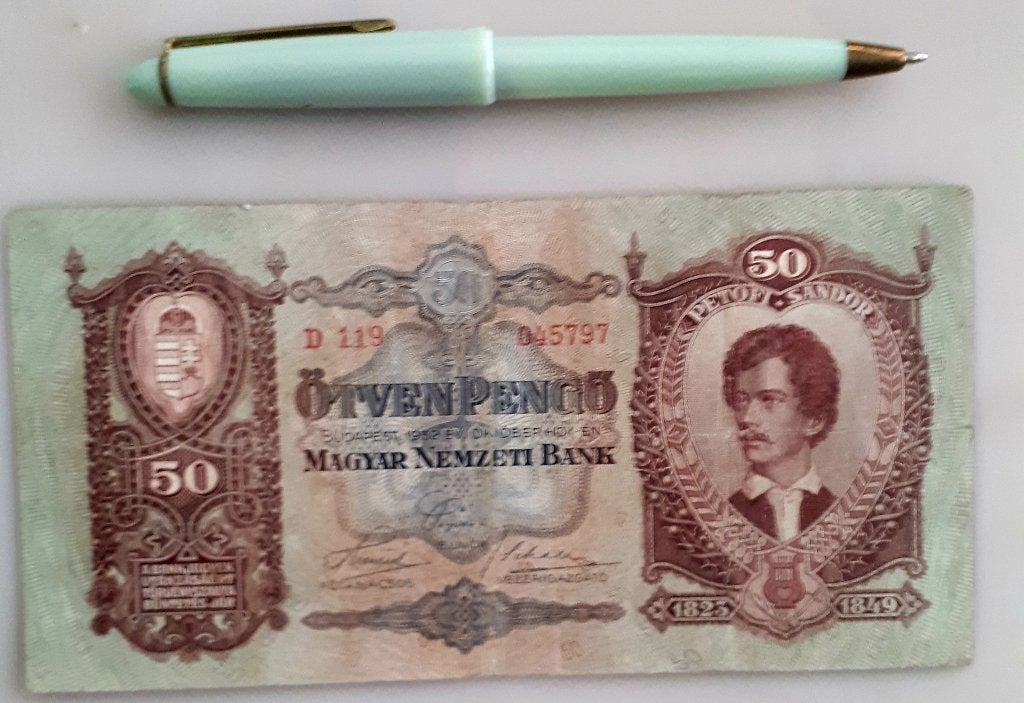 HUNGARY: 50 PENGO 1/10/1932 Pick 99 alm. UNC, Ophalen of Verzenden, Hongarije, Los biljet