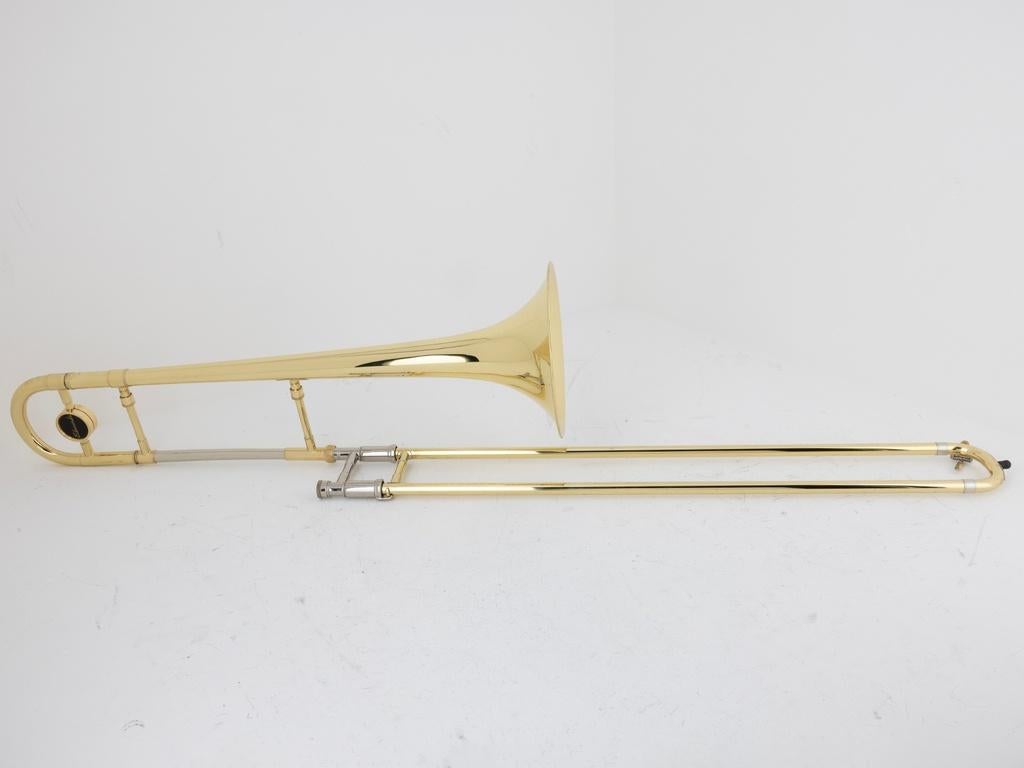 Gebruikte Tenor Trombone Edwards Jazz 9177CF, 7,75", messing, Gebruikt, -, -, Ophalen of Verzenden