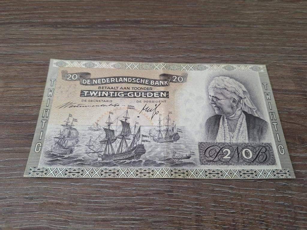 Prachtig biljet 20 gulden Emma, 1941, Ophalen of Verzenden, 25 gulden