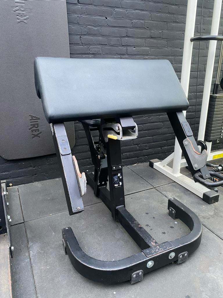 Technogym Pure Strength Scott Bench / Bicepsbankje, Sport en Fitness, Ophalen, Zo goed als nieuw, Armen, Fitnessbank