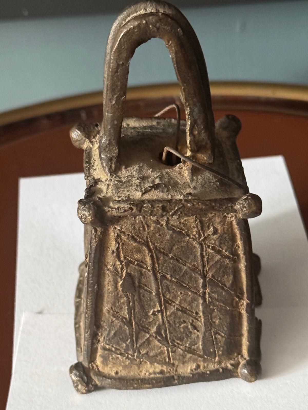 Antieke: Bronzen Altaarbel uit: Benin Nigeria, Ophalen of Verzenden