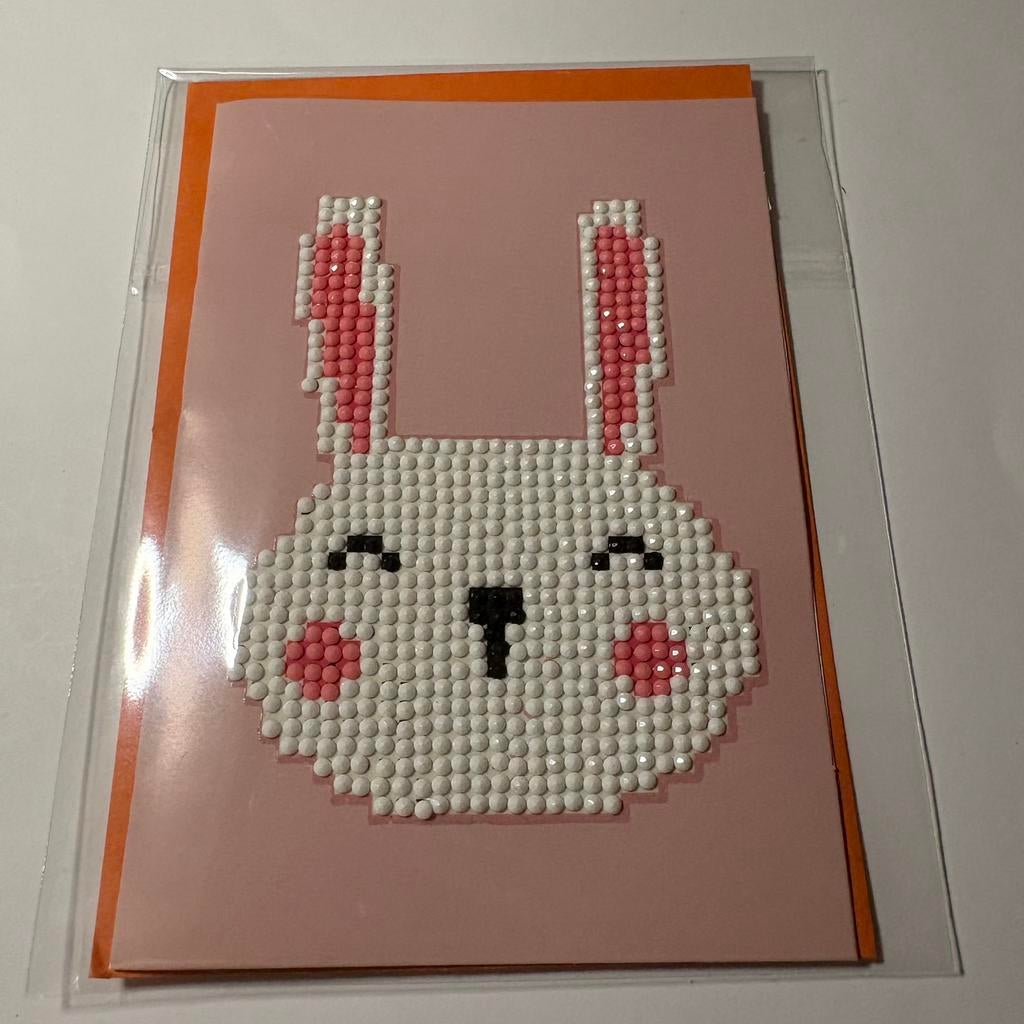 Diamond painting paaskaart 5 konijn, Ophalen of Verzenden, Zo goed als nieuw, Overige thema's