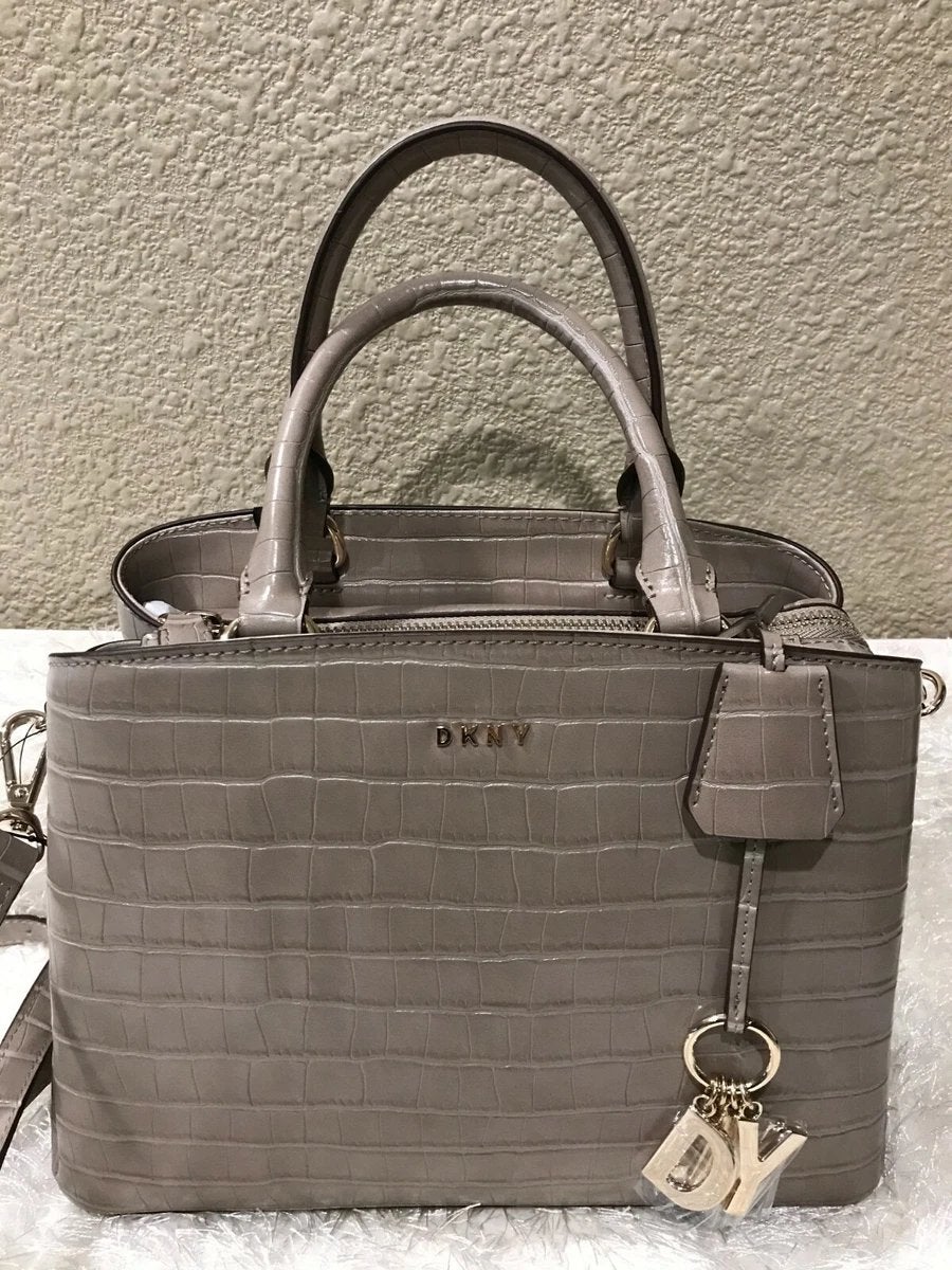 DKNY Handtas met Krokodillenprint - Zo goed als nieuw, Ophalen of Verzenden, Zo goed als nieuw, Grijs, Handtas