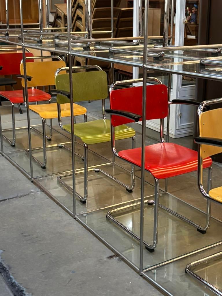 Vintage Gispen  201 stoelen (6x), Huis en Inrichting, Stoelen, Ophalen, Gebruikt, Vijf, Zes of meer stoelen