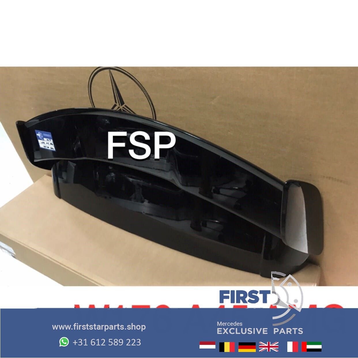 ZWARTE W176 A45 AMG DAK SPOILER Mercedes A Klasse VLEUGEL zw, Auto-onderdelen, Gebruikt, Ophalen of Verzenden, Achter, -