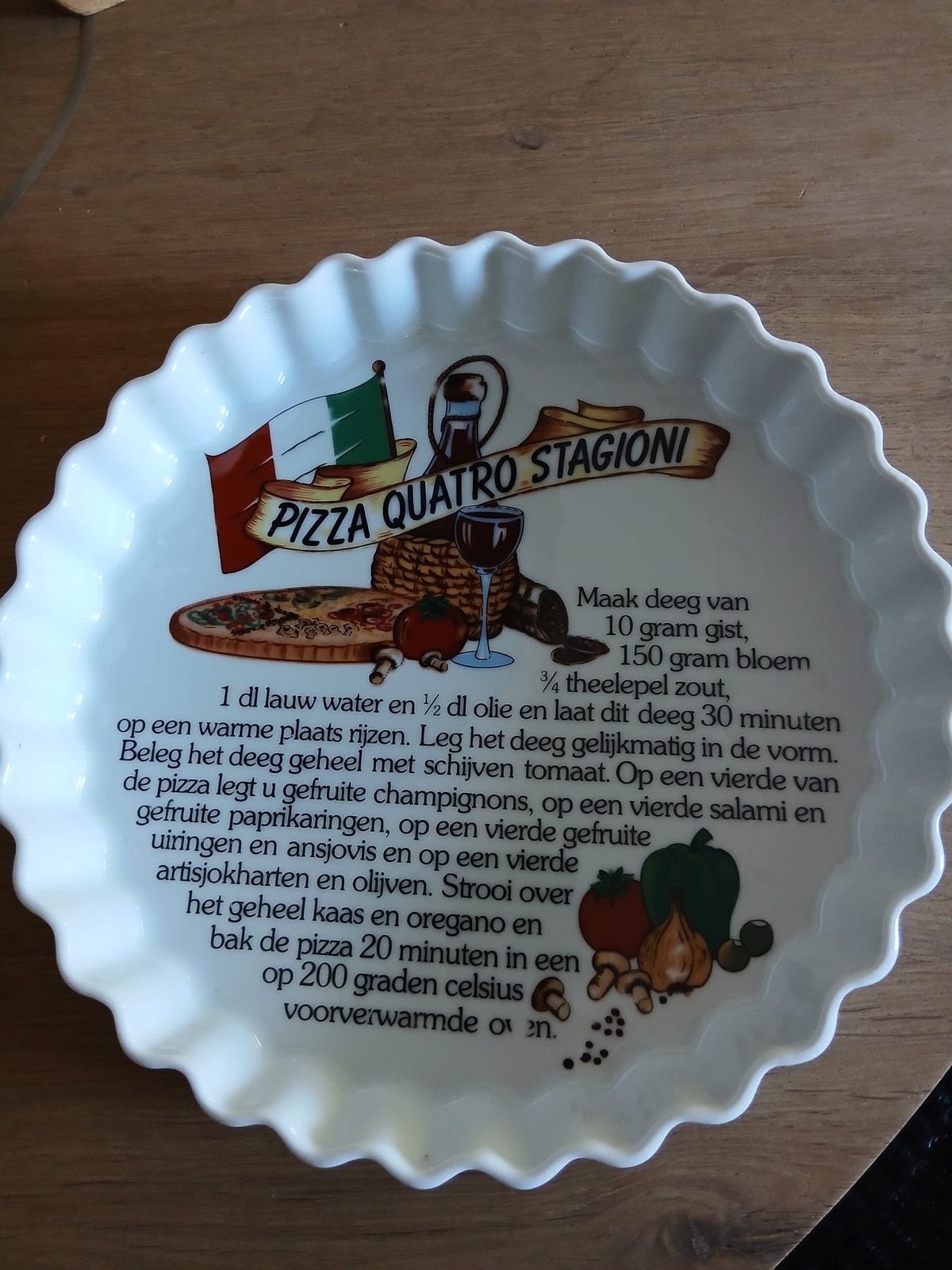 Pillivuyt France Pizza Quattro Stagioni Ovenschaal, Overige merken, Ophalen of Verzenden, Modern, Porselein