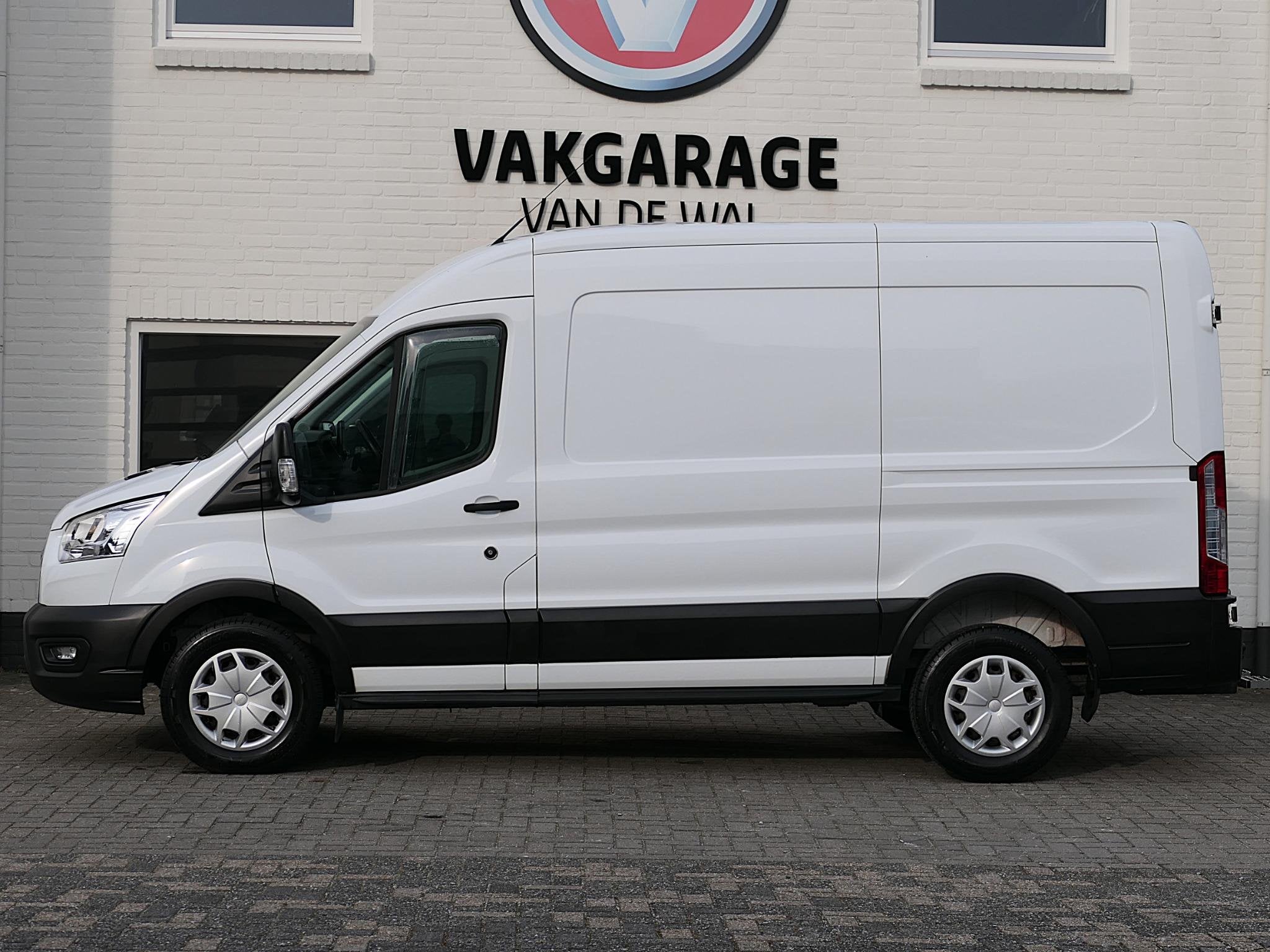 Ford Transit 350 2.0 TDCI L2H2 Trend | Trekhaak | Achteruitr, Auto's, Stof, 4 cilinders, 129 pk, Wit