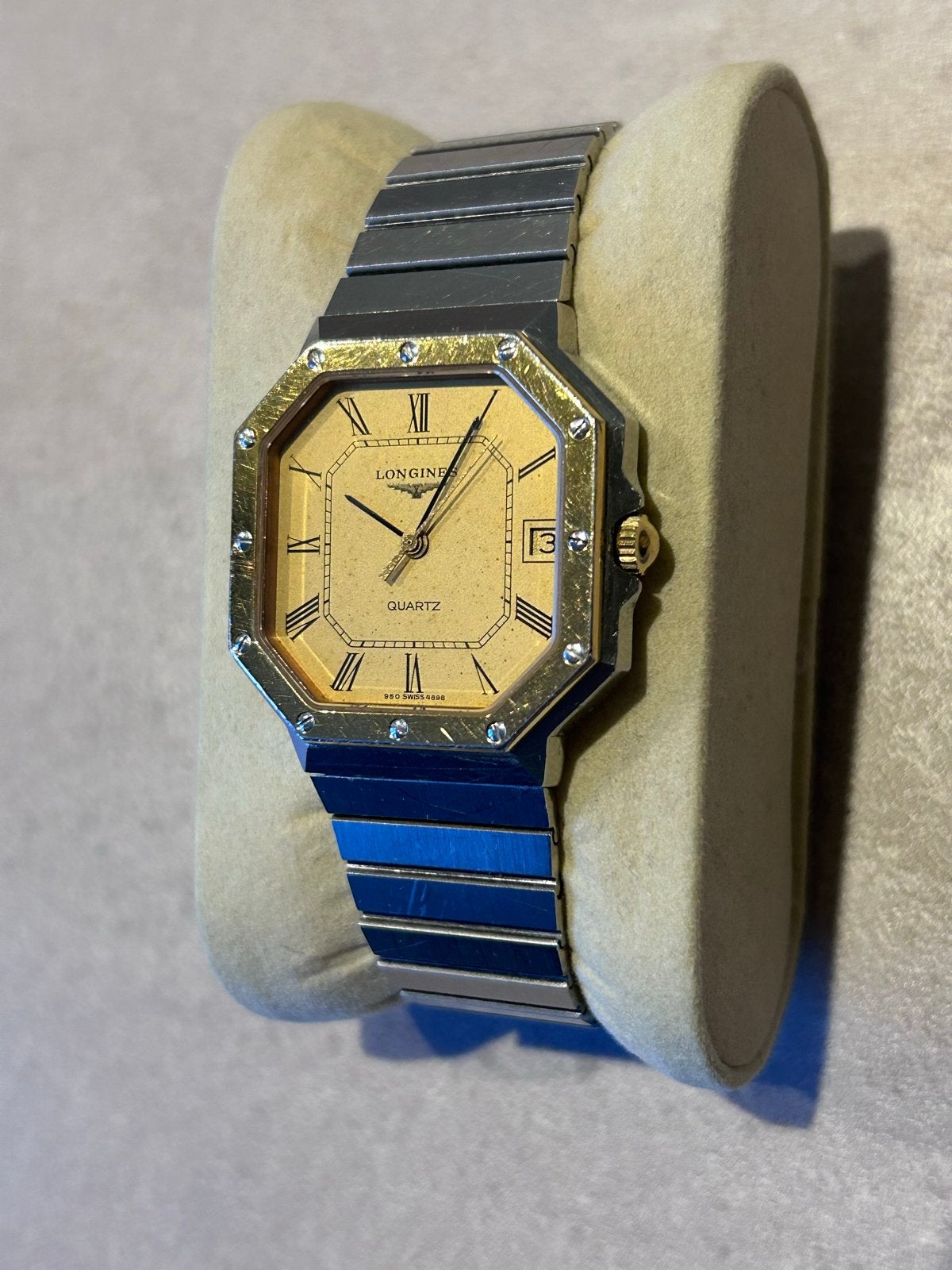 Longines Quartz Horloge - Vintage Herenhorloge, Overige merken, Staal, Gebruikt, Staal