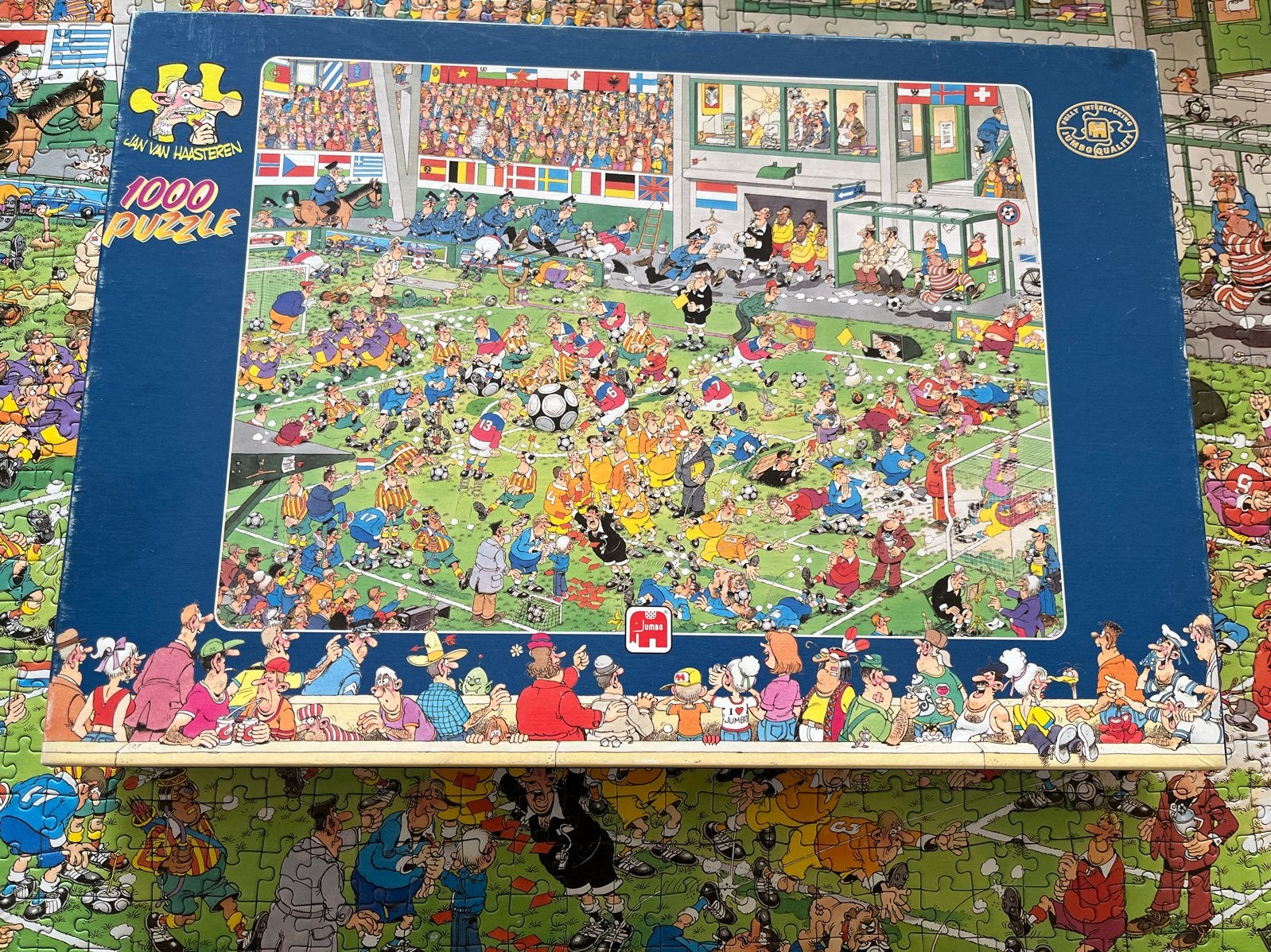 Jan van Haasteren Voetbalkampioenschap 1000 stukjes, Ophalen of Verzenden, 500 t/m 1500 stukjes, Zo goed als nieuw, Legpuzzel