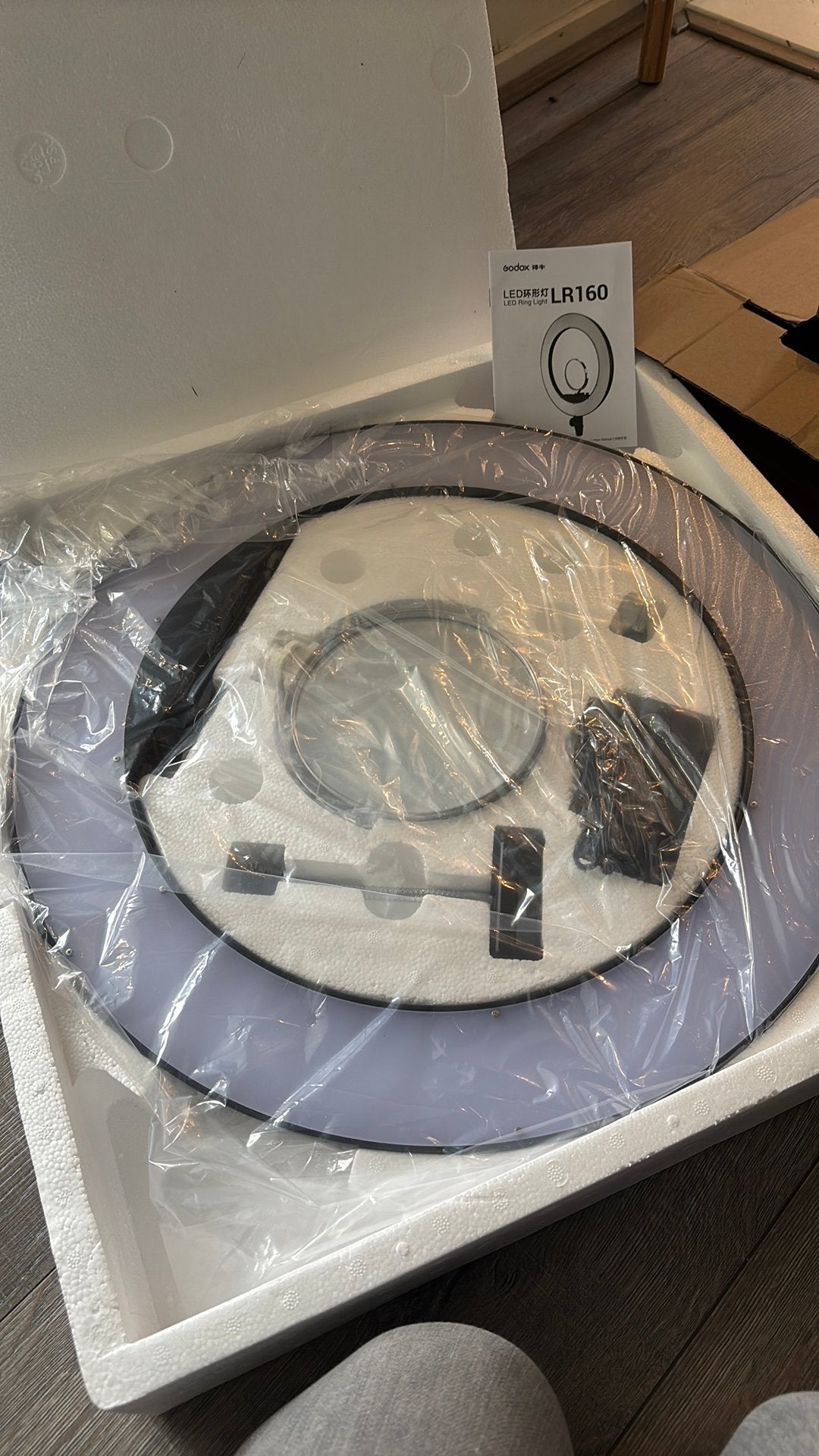 Godox LR160 zwart/black LED ring light, Ophalen of Verzenden, Nieuw, Godox, Studiolamp