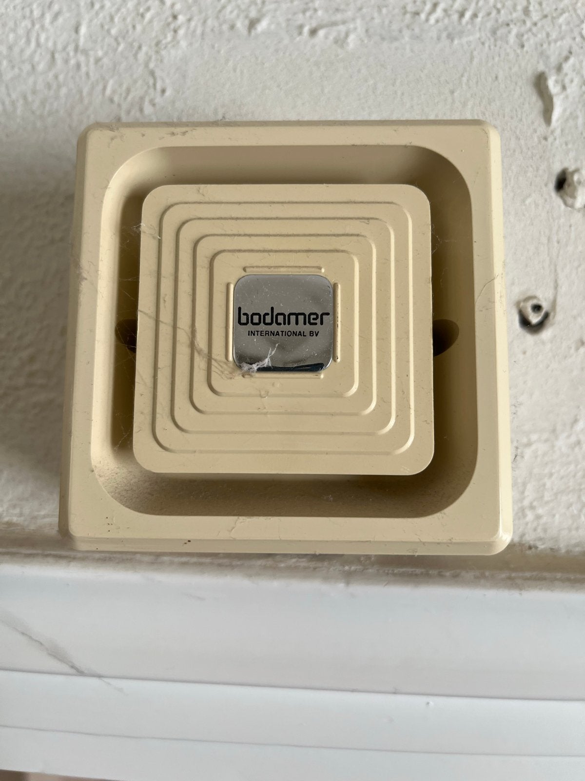 Ouderwetse deurbelgong Bodamer, Ophalen, Vintage, Gebruikt, Beige