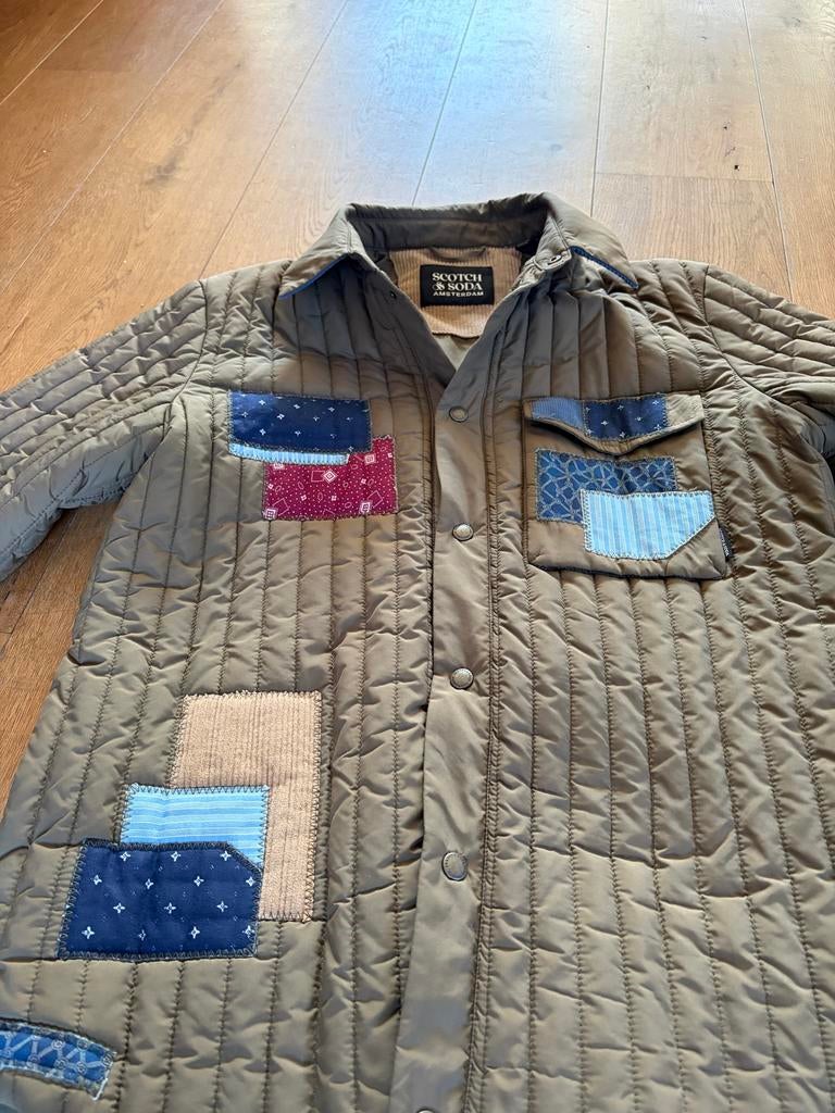 Scotch & Soda Patchwork Jas Maat M - Zo goed als nieuw, Ophalen of Verzenden, Zo goed als nieuw, Maat 48/50 (M)