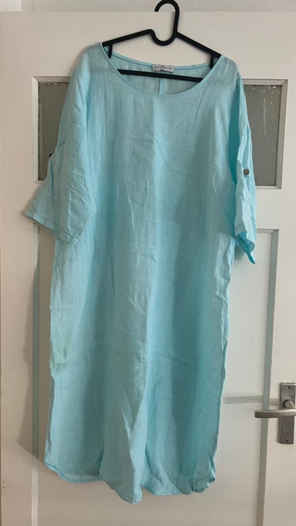 Linnen jurk, Kleding | Dames, Grote Maten, Ophalen of Verzenden, Zo goed als nieuw, Jurk