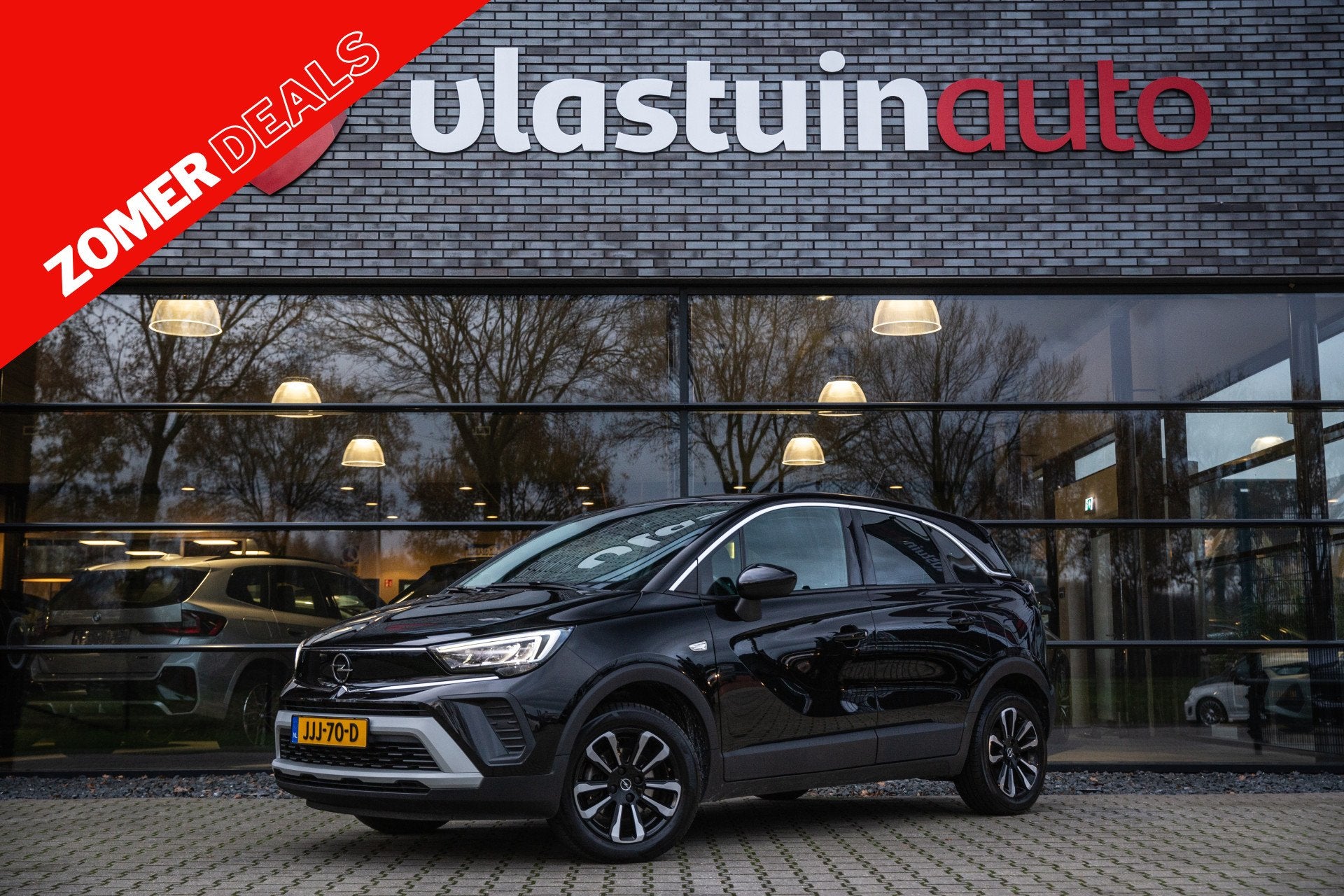Opel Crossland 1.2 Turbo Elegance Automaat, Cruise control,, Auto's, Gebruikt, 1199 cc, Zwart, Bedrijf