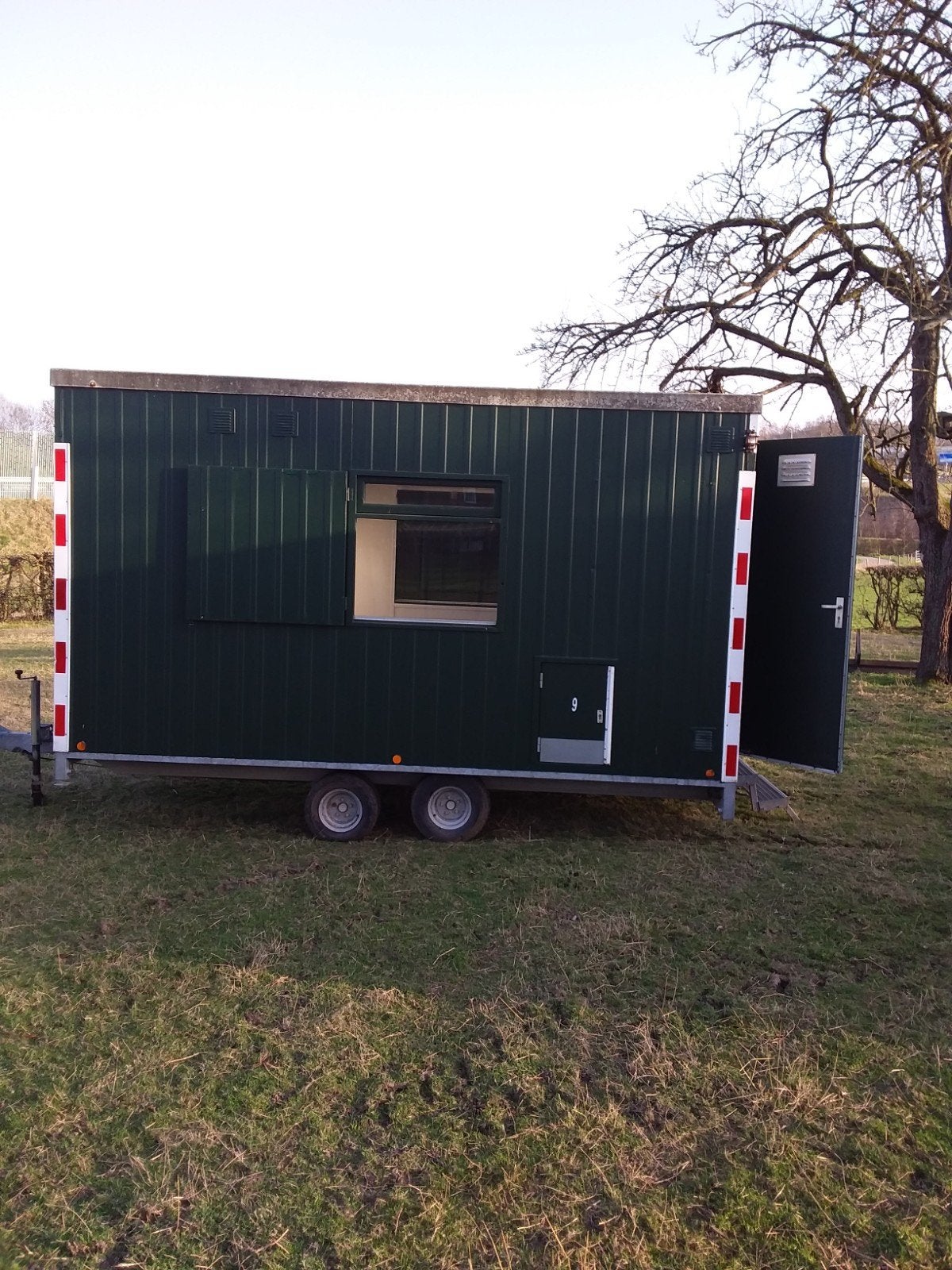 Schafwagen / Werkkeet - Dubbelasser met kenteken, Doe-het-zelf en Verbouw, Bouwketen en Schaftketen, Ophalen