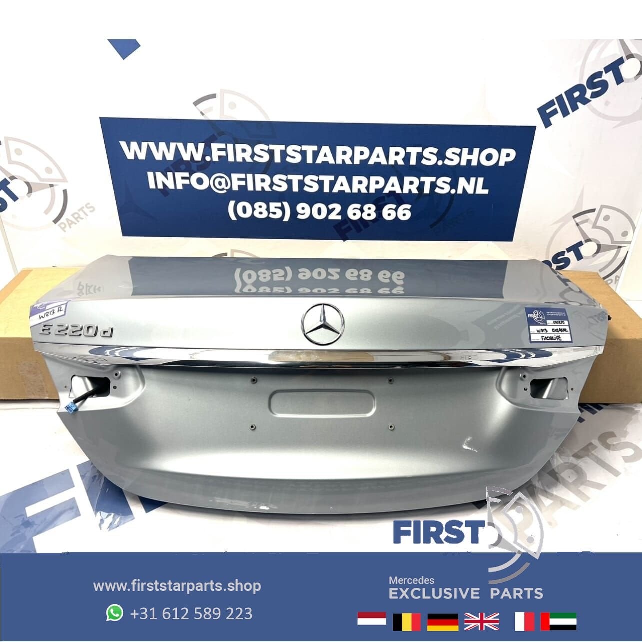 W213 E KLASSE FACELIFT 2023 ACHTERKLEP COMPLETE KOFFERKLEP K, Gebruikt, Ophalen of Verzenden, Achter, -