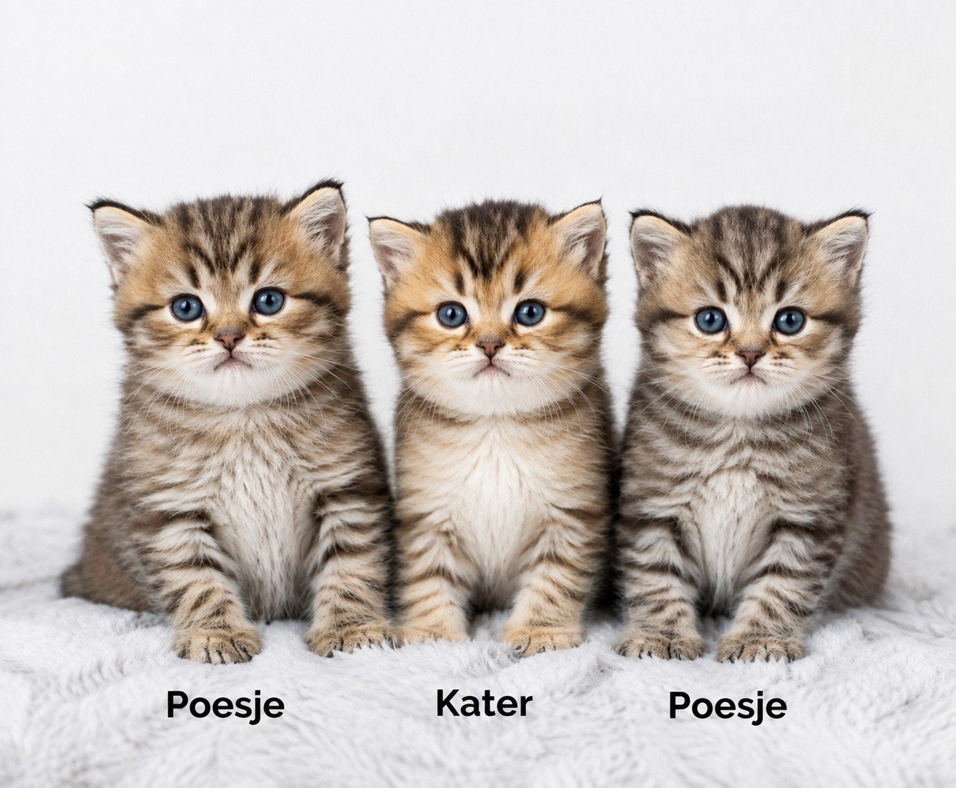 Britse Korthaar kittens – 2 poesjes & 1 kater, Poes, Ontwormd