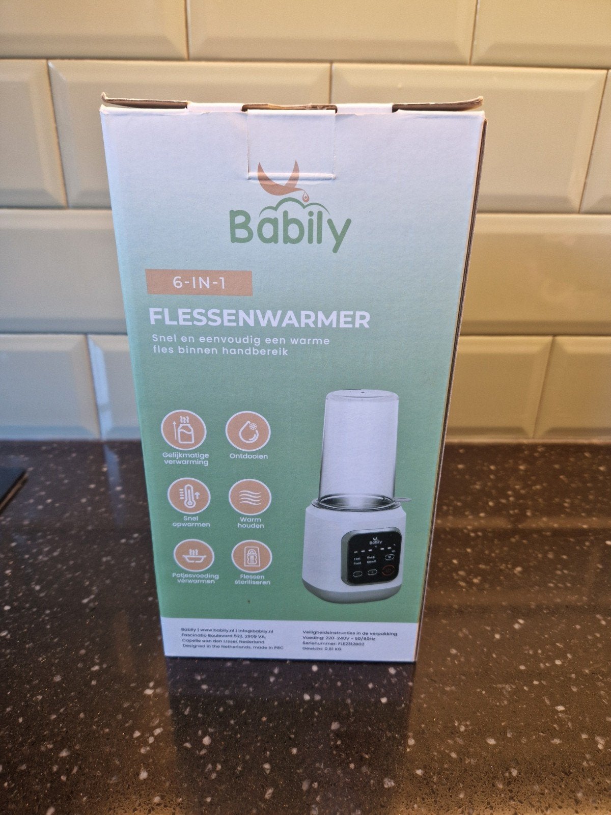 Babily 6-in-1 flessenwarmer, Ophalen of Verzenden, Flessen- of potjesverwarmer